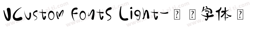 VCustom FontS Light字体转换